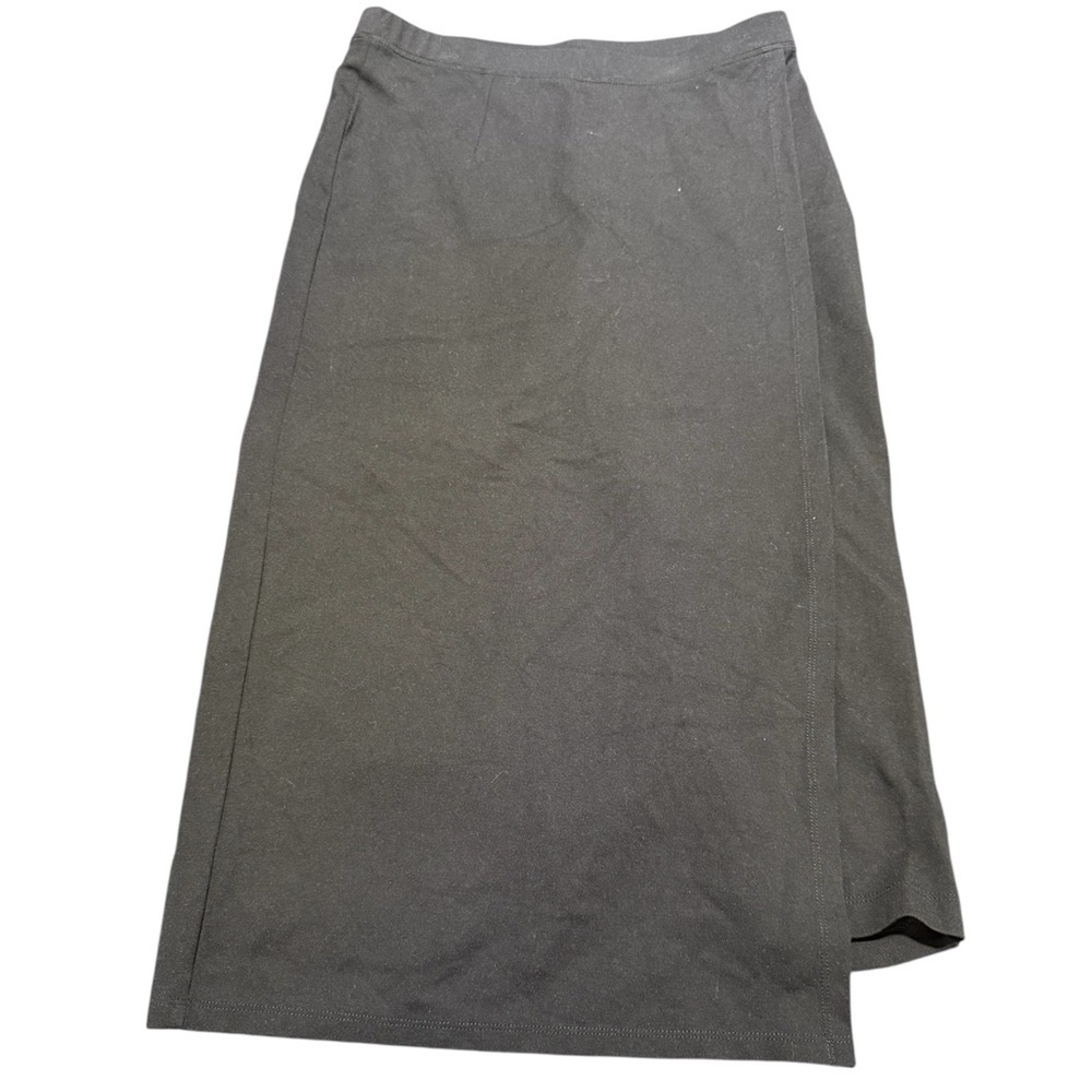Betabrand Black Midi Skirt/pants with Subtle Side Slit